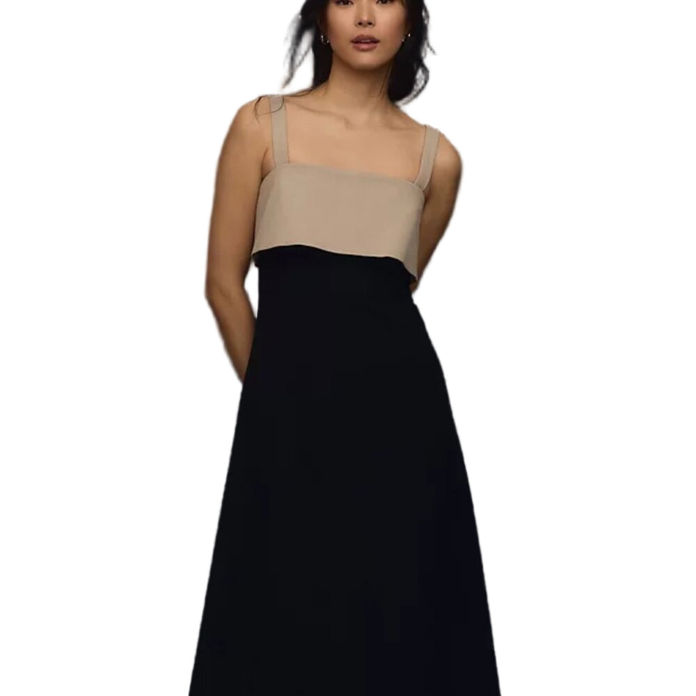 NWT RUE SOPHIE Aurelia Colorblock Midi Dress Size L